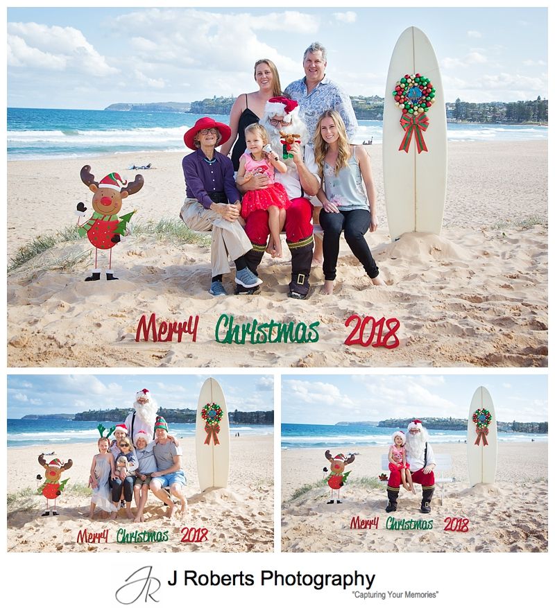 Aussie Santa Photos at Long Reef Beach First Session for 2018 Fabulous Afternoon Light